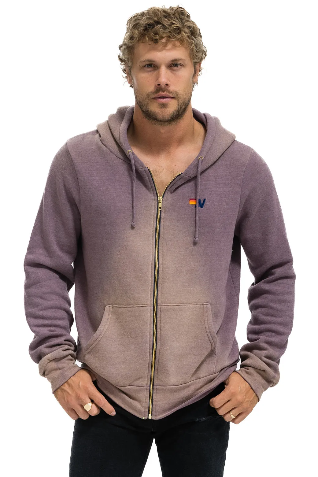ESSENTIAL ZIP HOODIE - FADED MOCHA sold by Aviator Nation product image thumbnail 4