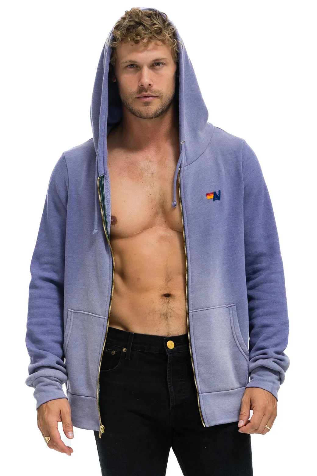 ESSENTIAL ZIP HOODIE - FADED GRAPE sold by Aviator Nation product image thumbnail 2