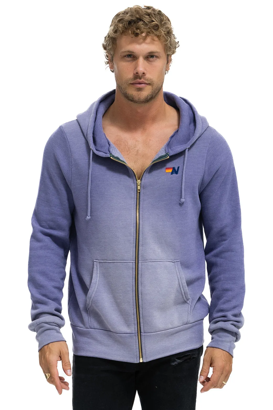 ESSENTIAL ZIP HOODIE - FADED GRAPE sold by Aviator Nation product image thumbnail 4