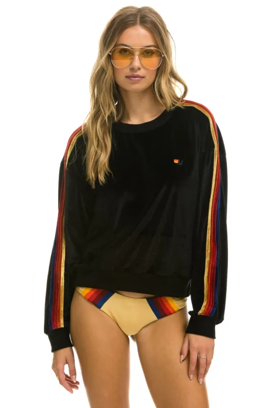 CLASSIC VELVET RELAXED SWEATSHIRT - BLACK sold by Aviator Nation