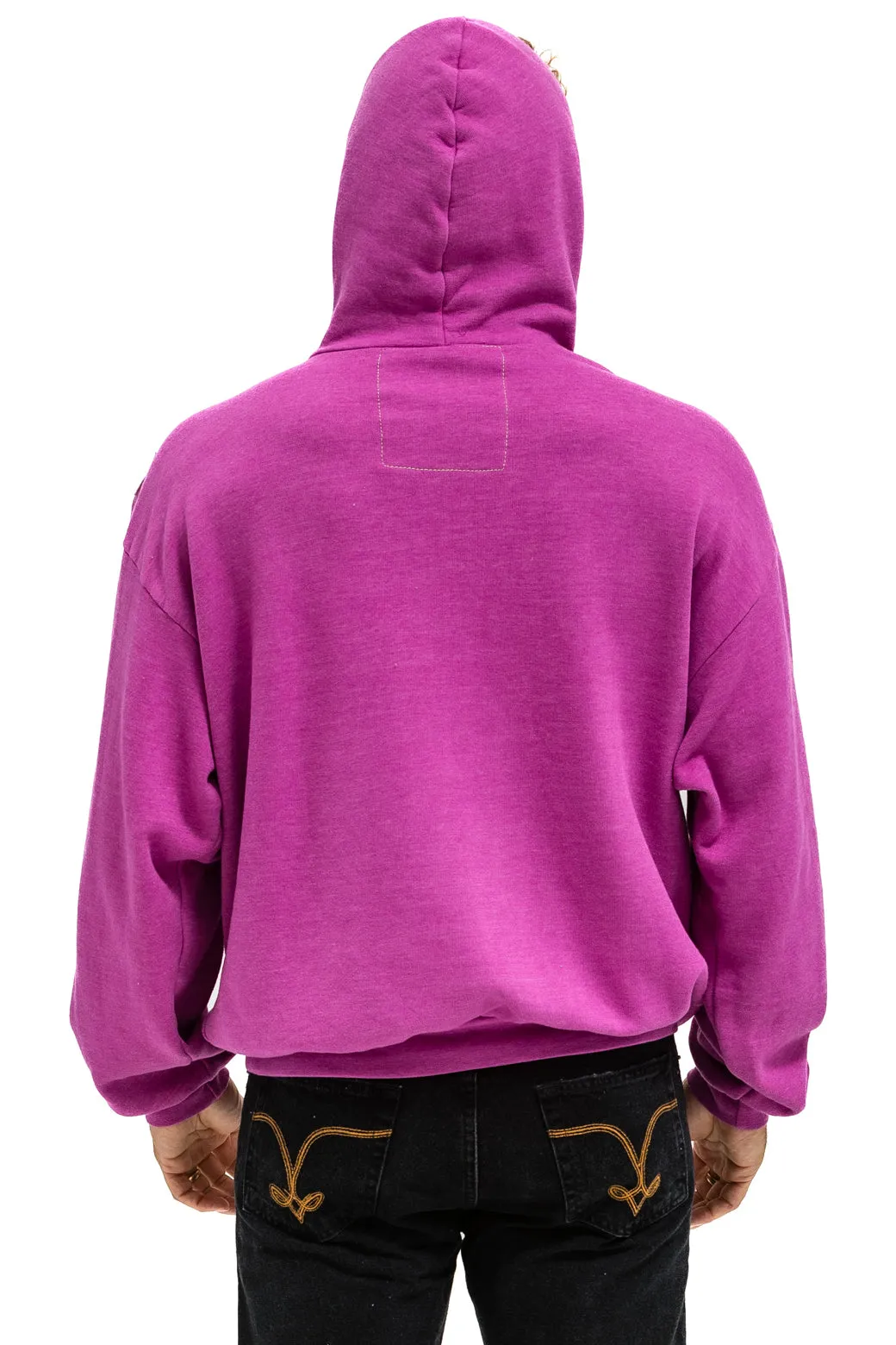 LOGO PULLOVER RELAXED HOODIE - MAGENTA sold by Aviator Nation product image thumbnail 4