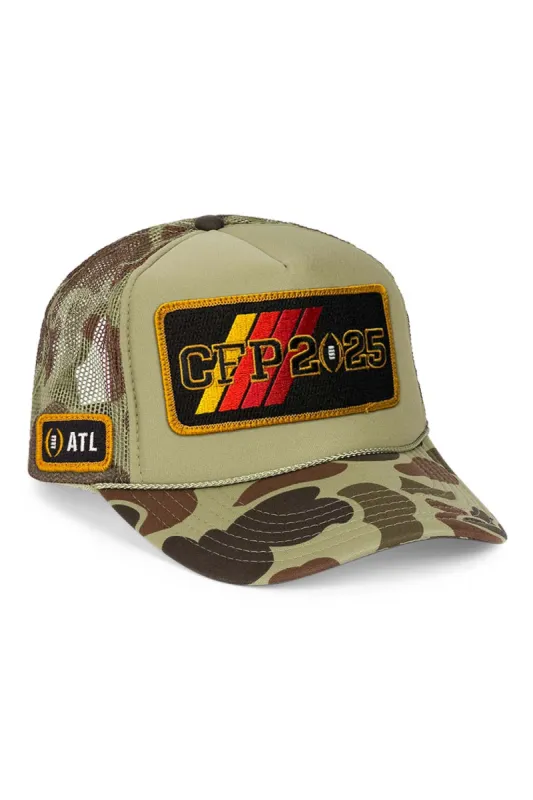 CFP NATIONAL CHAMPIONSHIP 2025 VINTAGE LOW RISE TRUCKER - CAMO made by Aviator Nation
