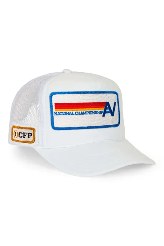 CFP NATIONAL CHAMPIONSHIP 2025 VINTAGE LOW RISE TRUCKER - WHITE made by Aviator Nation