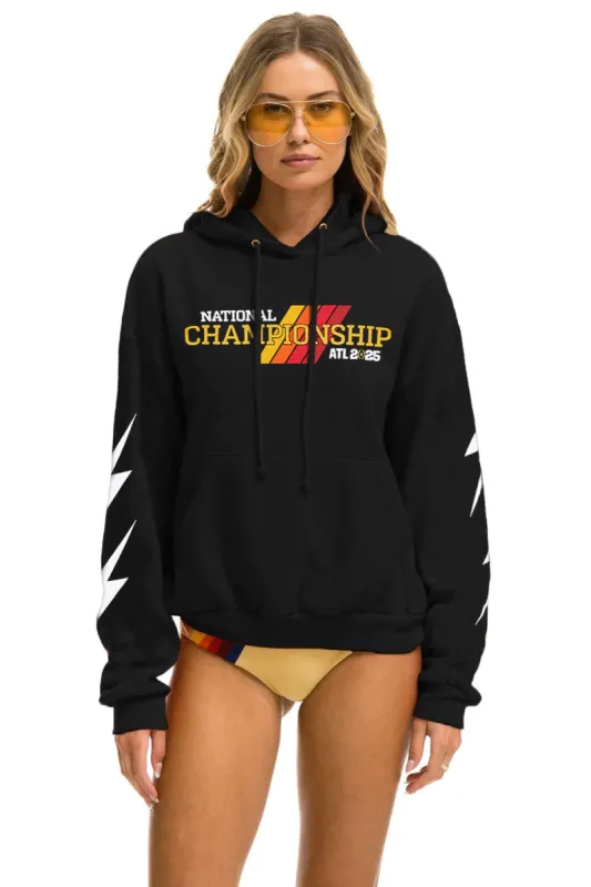 CFP NATIONAL CHAMPIONSHIP 2025 UNISEX RELAXED PULLOVER HOODIE - BLACK sold by Aviator Nation