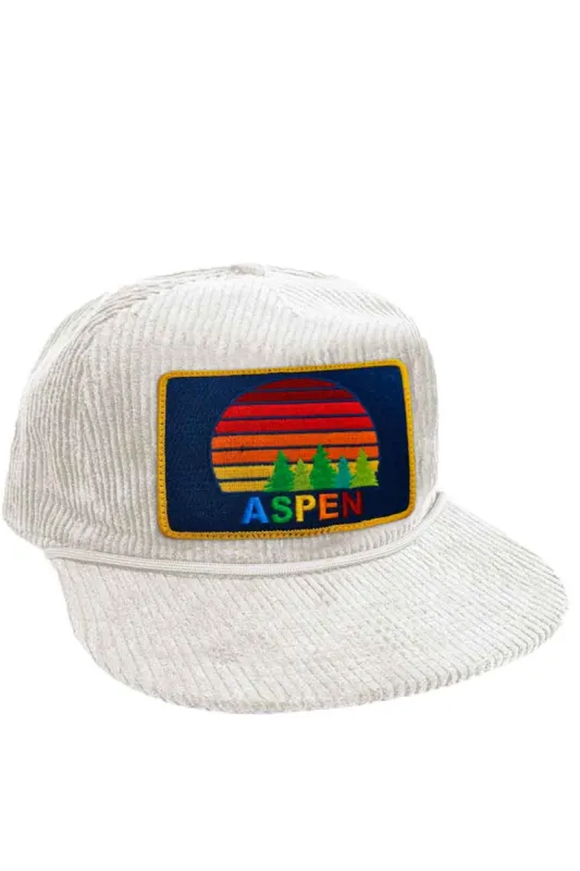 ASPEN SUNSET VINTAGE CORDUROY TRUCKER HAT sold by Aviator Nation