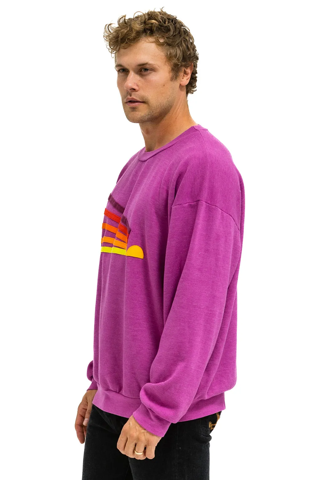 DAYDREAM RELAXED CREW SWEATSHIRT - MAGENTA sold by Aviator Nation product image thumbnail 4