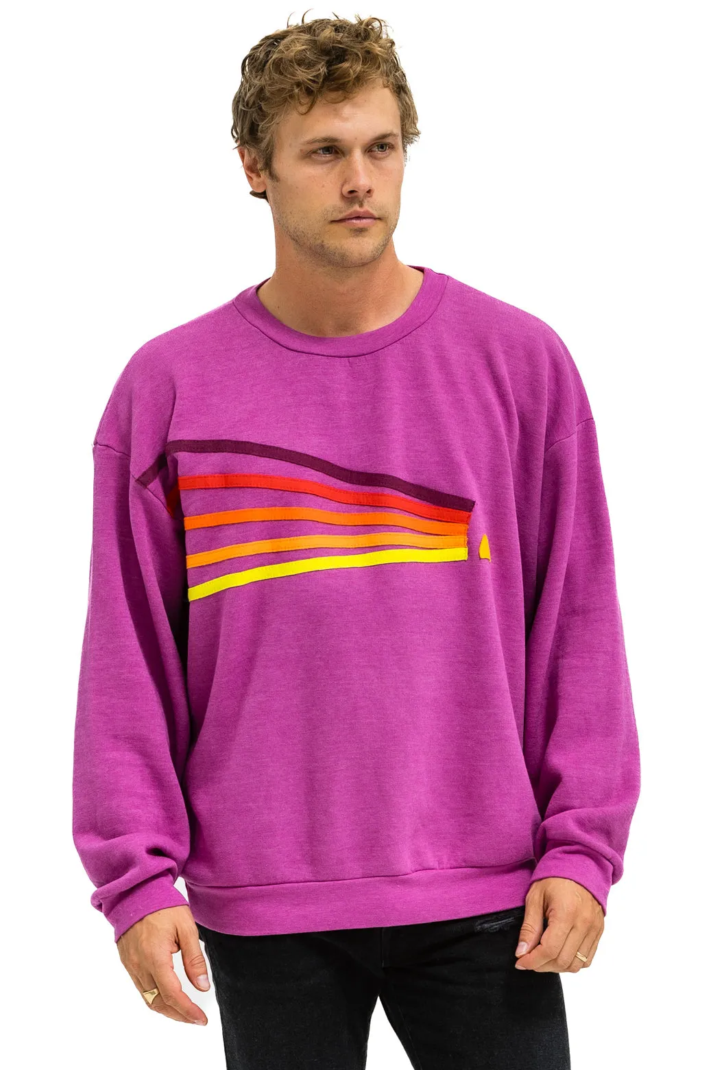 DAYDREAM RELAXED CREW SWEATSHIRT - MAGENTA sold by Aviator Nation product image thumbnail 2