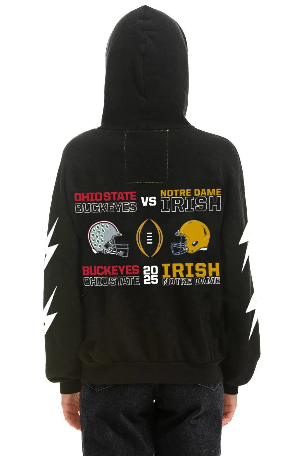 CFP NATIONAL CHAMPIONSHIP TEAMS 2025 RELAXED PULLOVER HOODIE - BLACK sold by Aviator Nation product image thumbnail 2