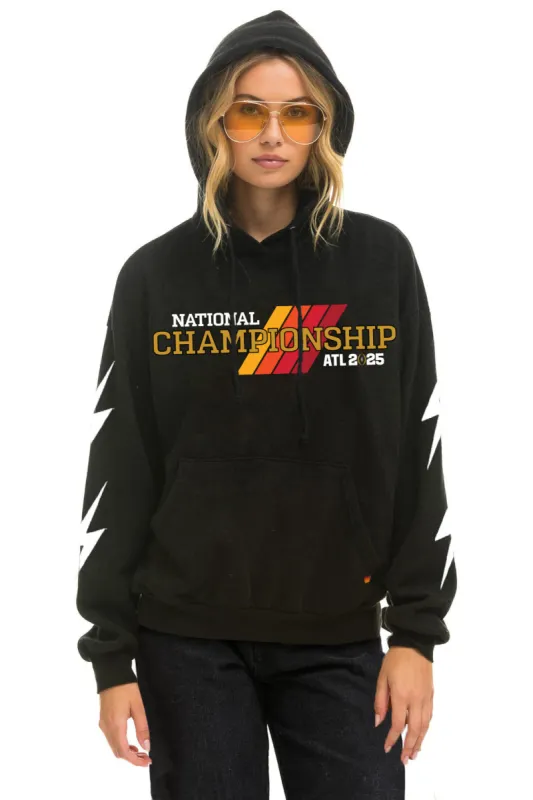 CFP NATIONAL CHAMPIONSHIP TEAMS 2025 RELAXED PULLOVER HOODIE - BLACK sold by Aviator Nation