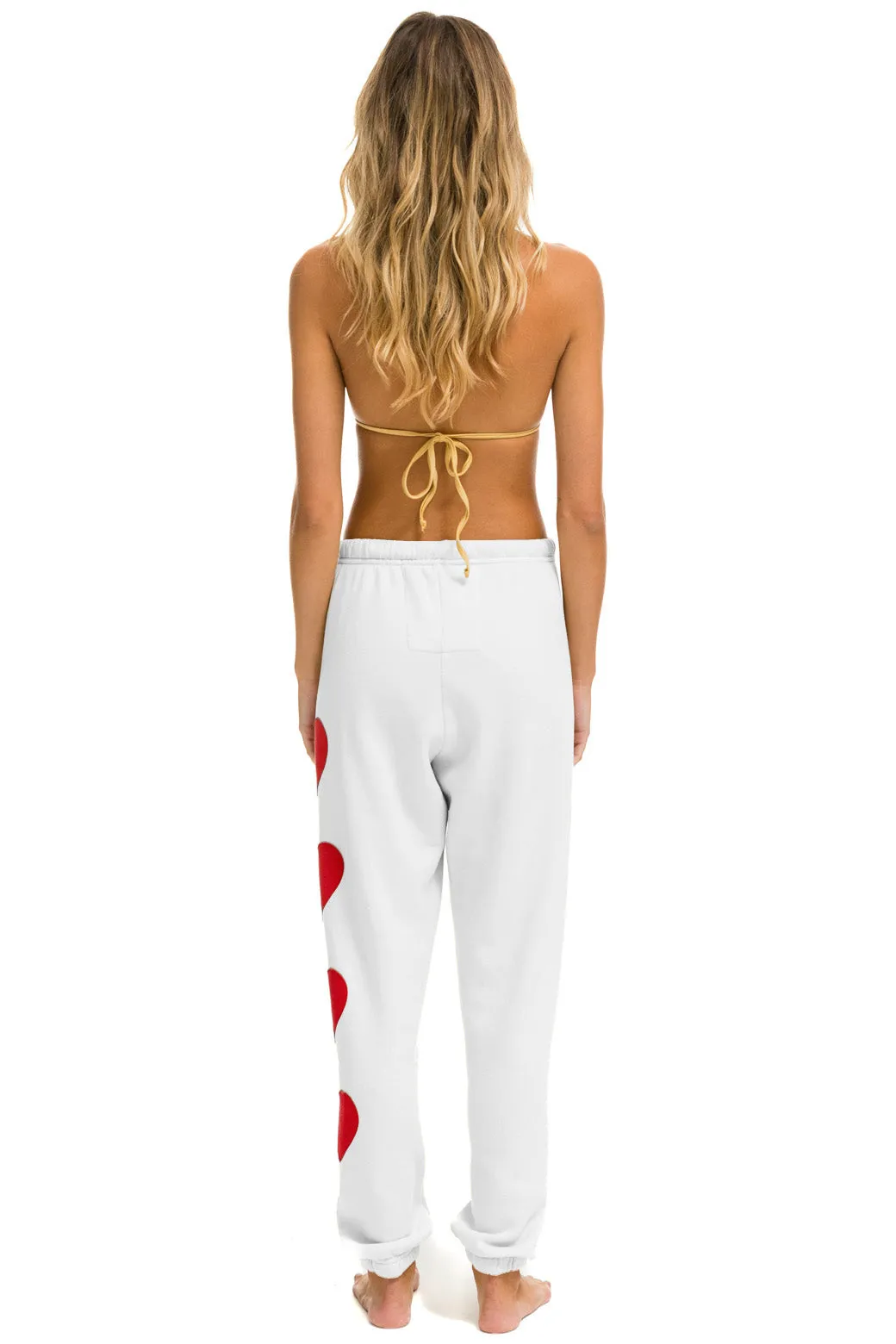 HEART STITCH 4 SWEATPANTS - WHITE sold by Aviator Nation product image thumbnail 3