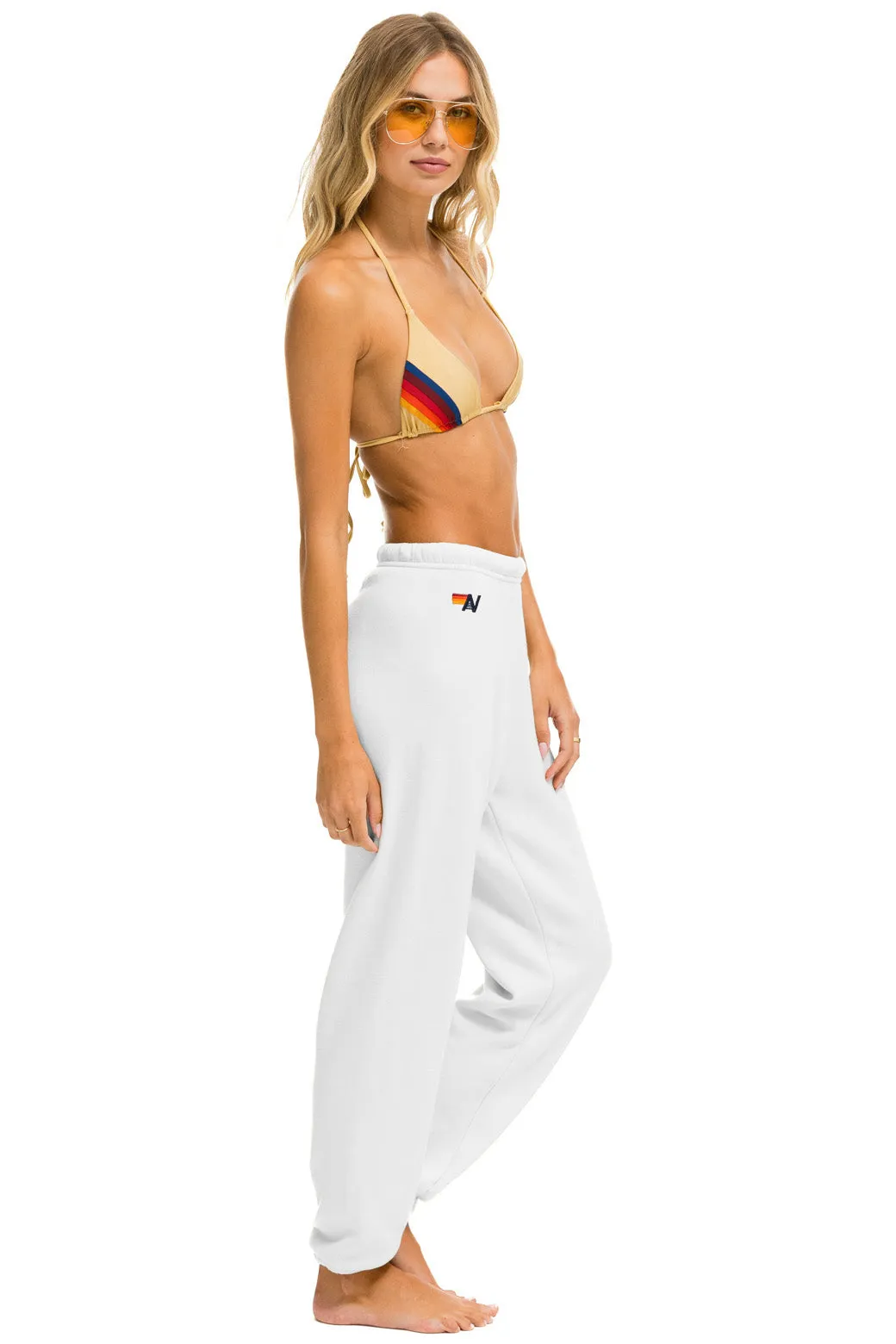 HEART STITCH 4 SWEATPANTS - WHITE sold by Aviator Nation product image thumbnail 4