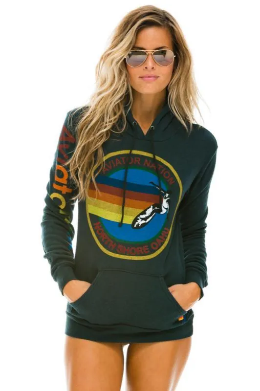 AVIATOR NATION NORTH SHORE PULLOVER HOODIE - CHARCOAL made by Aviator Nation
