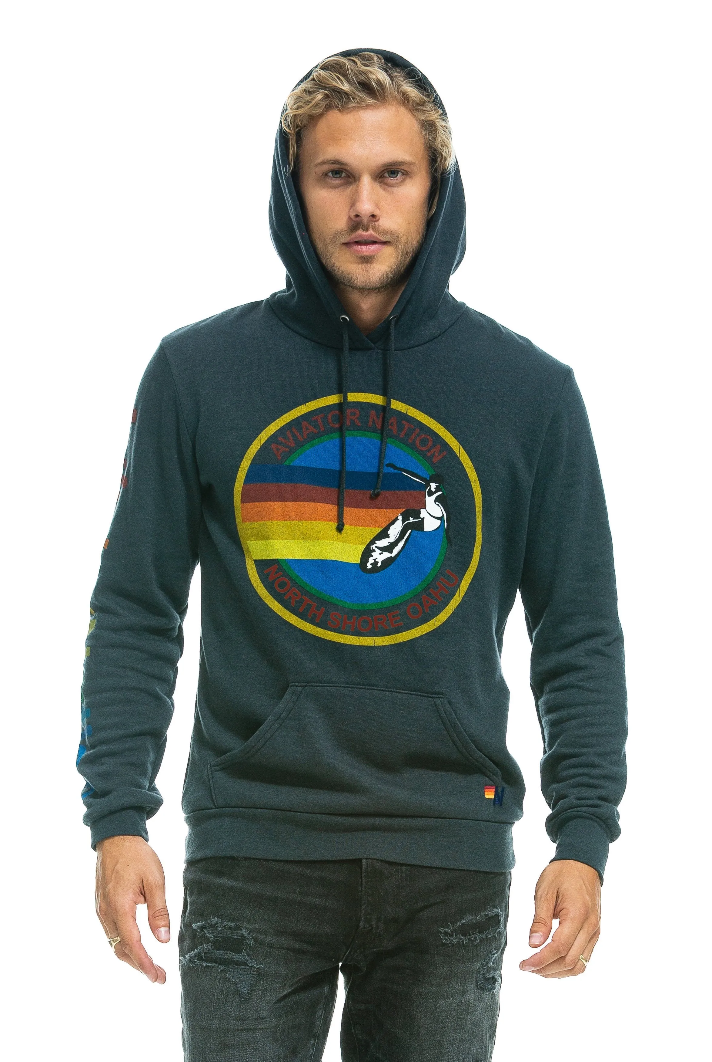 AVIATOR NATION NORTH SHORE PULLOVER HOODIE - CHARCOAL sold by Aviator Nation product image thumbnail 2
