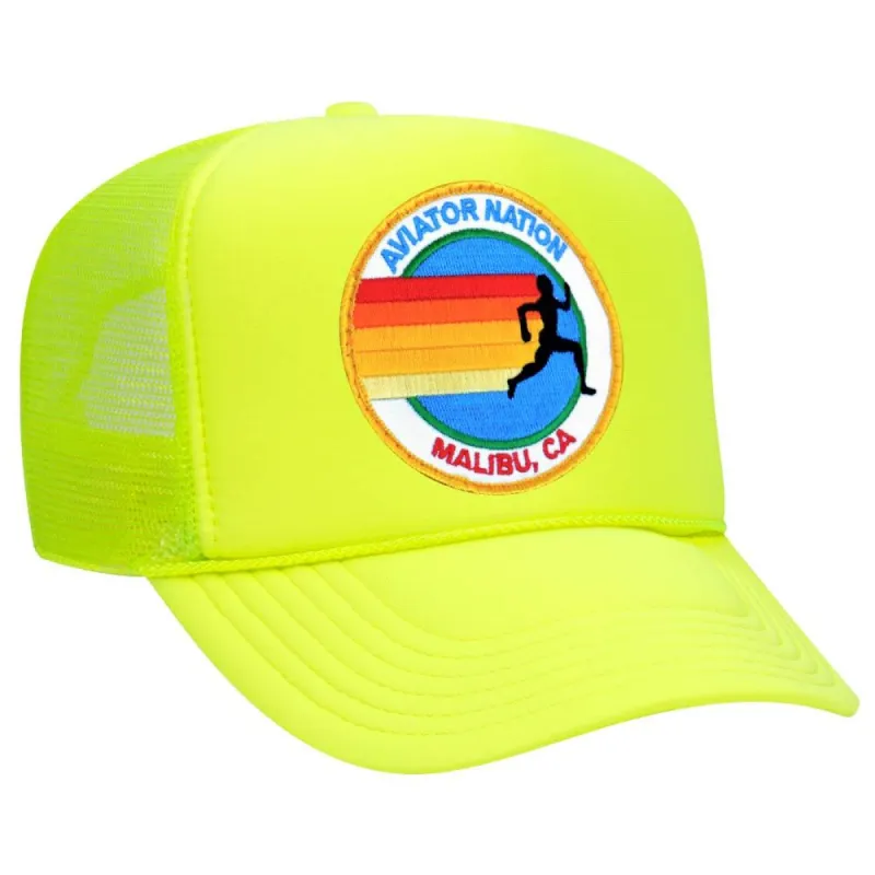 SIGNATURE RUNNER MALIBU VINTAGE TRUCKER HAT sold by Aviator Nation