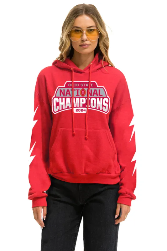 OHIO STATE CFP CHAMPIONS 2025 RELAXED PULLOVER HOODIE - RED sold by Aviator Nation