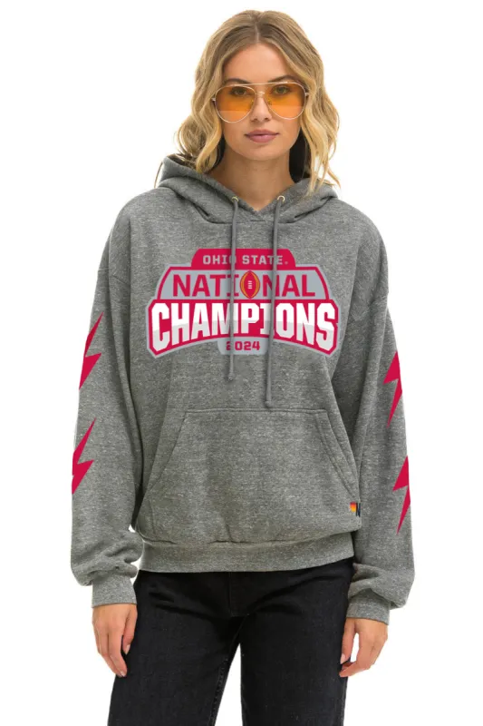 OHIO STATE CFP CHAMPIONS 2025 RELAXED PULLOVER HOODIE - HEATHER sold by Aviator Nation