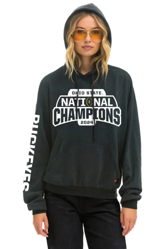 OHIO STATE CFP CHAMPIONS 2025 RELAXED PULLOVER HOODIE - CHARCOAL sold by Aviator Nation