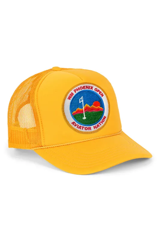 WM PHOENIX OPEN 2025 TRUCKER HAT - GOLD sold by Aviator Nation