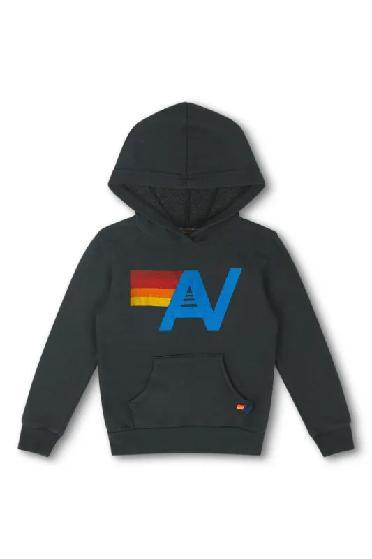 KID'S LOGO  PULLOVER HOODIE - CHARCOAL sold by Aviator Nation