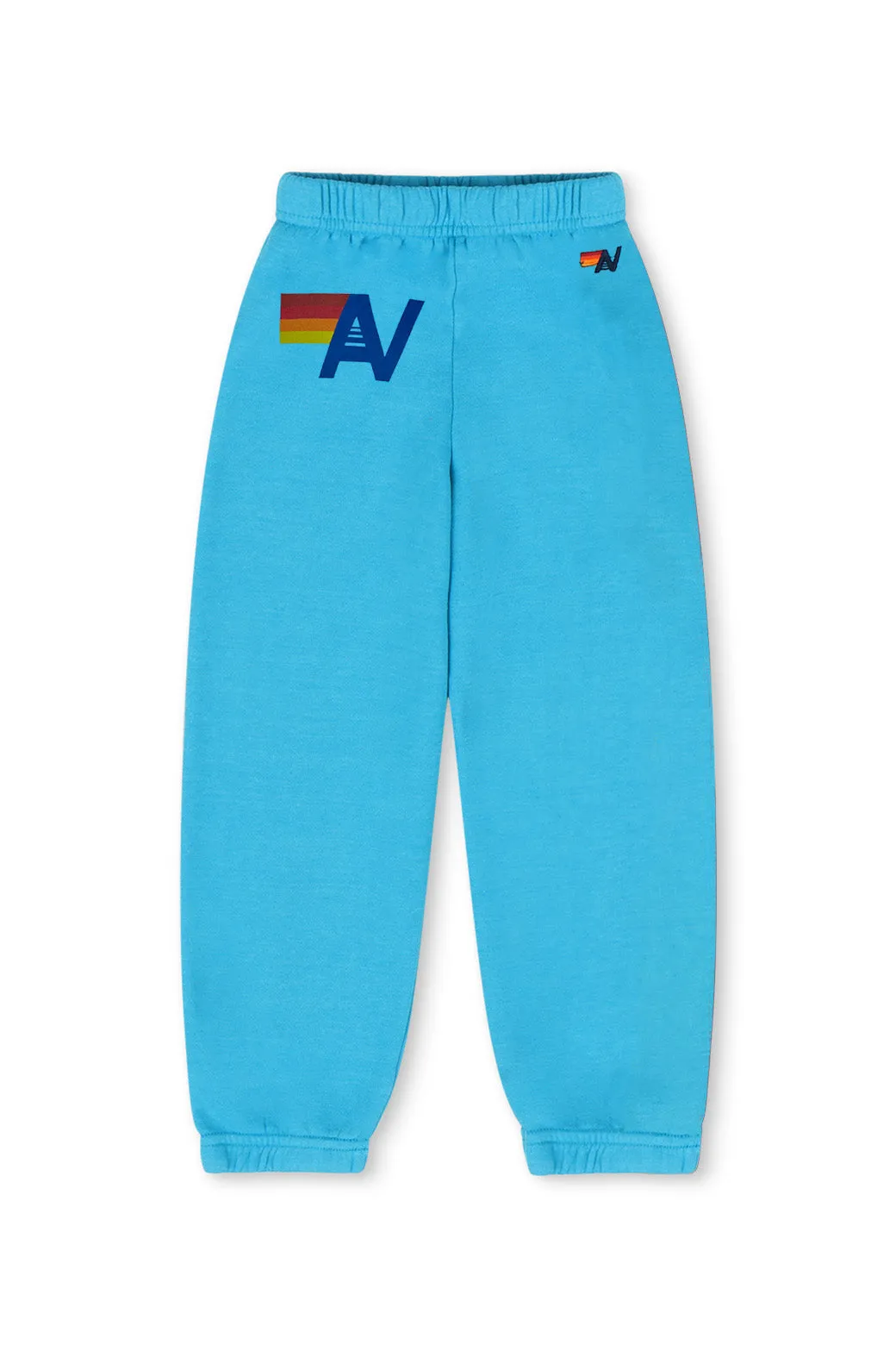 KID'S LOGO SWEATPANTS - NEON BLUE sold by Aviator Nation