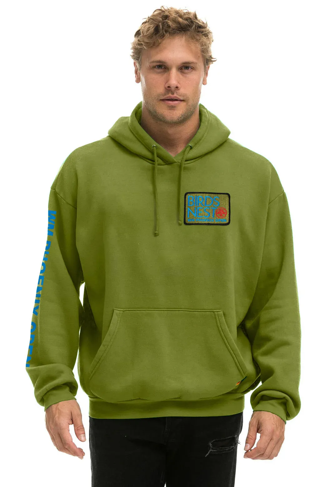 WMPO BIRDS NEST 2025 RELAXED PULLOVER HOODIE - JUNGLE GREEN sold by Aviator Nation product image thumbnail 2