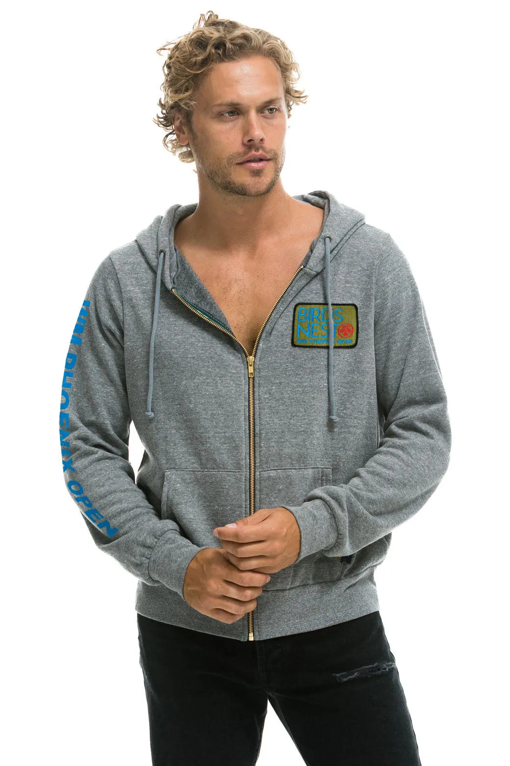 WMPO BIRDS NEST 2025 ZIP HOODIE - HEATHER GREY sold by Aviator Nation product image thumbnail 2