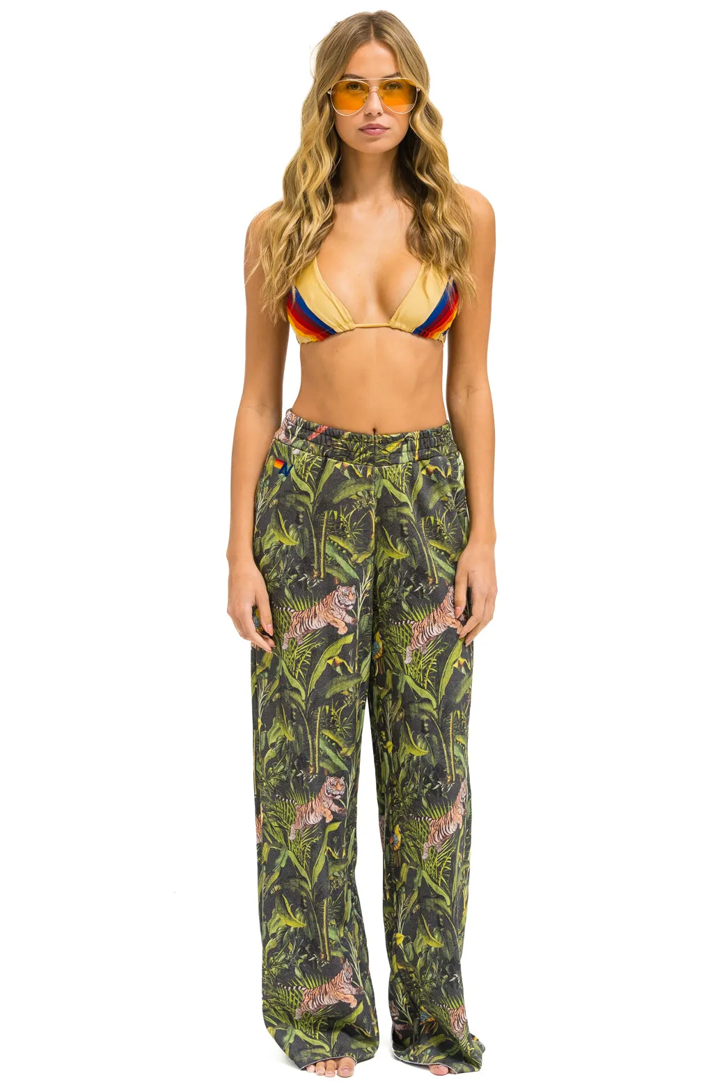 JUNGLE WIDE LEG POCKET SWEATPANTS - VINTAGE CHARCOAL sold by Aviator Nation