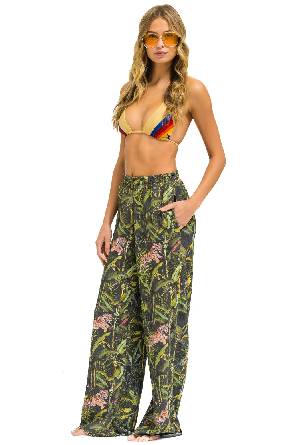 JUNGLE WIDE LEG POCKET SWEATPANTS - VINTAGE CHARCOAL sold by Aviator Nation product image thumbnail 3