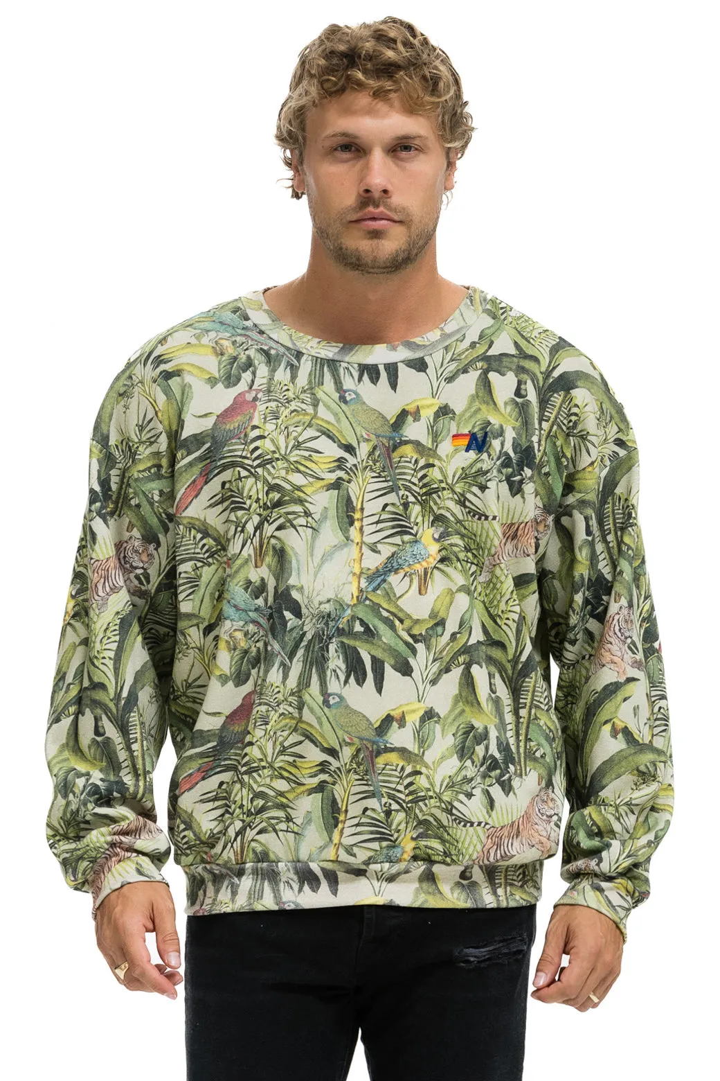 JUNGLE RELAXED CREW SWEATSHIRT - SAND sold by Aviator Nation product image thumbnail 2