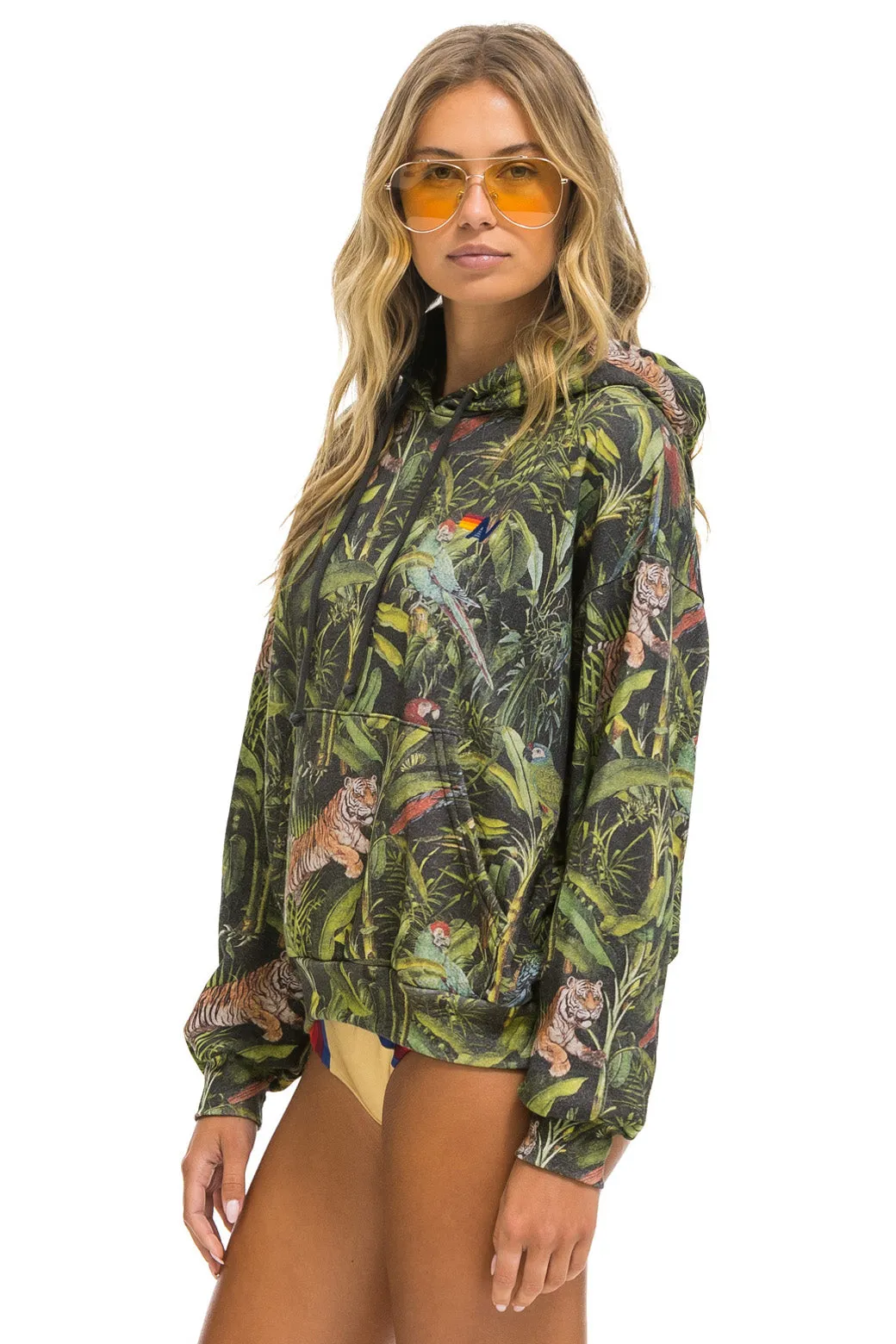 JUNGLE RELAXED PULLOVER HOODIE - VINTAGE CHARCOAL sold by Aviator Nation product image thumbnail 5