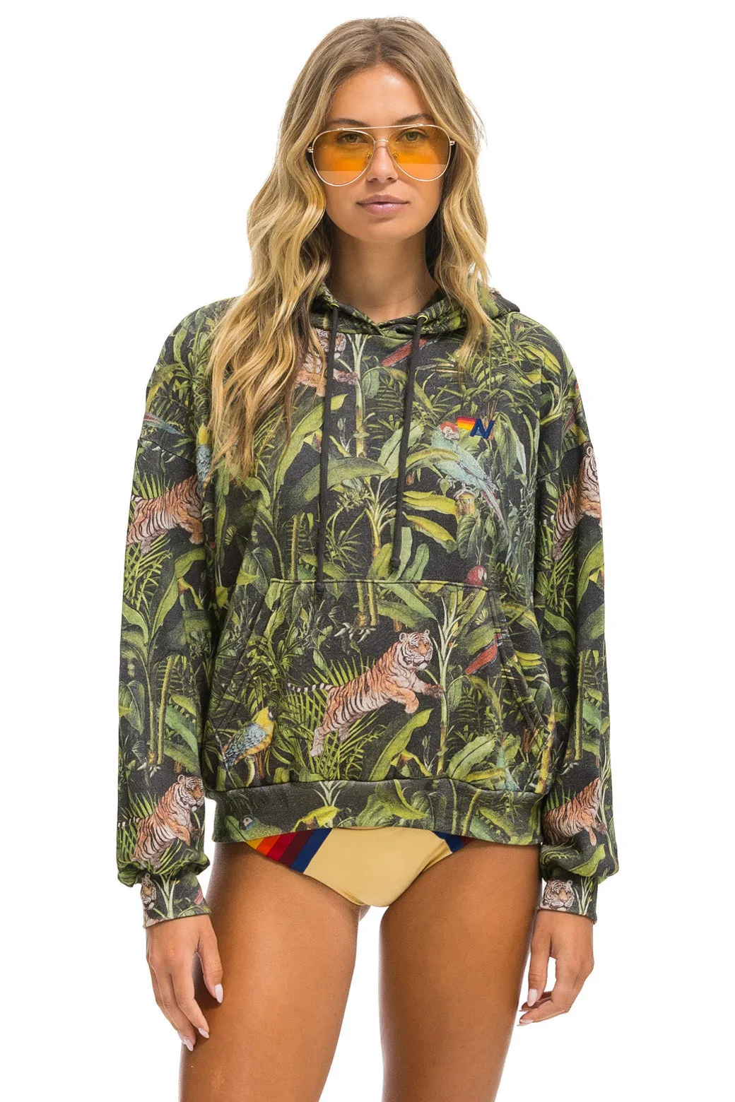JUNGLE RELAXED PULLOVER HOODIE - VINTAGE CHARCOAL sold by Aviator Nation