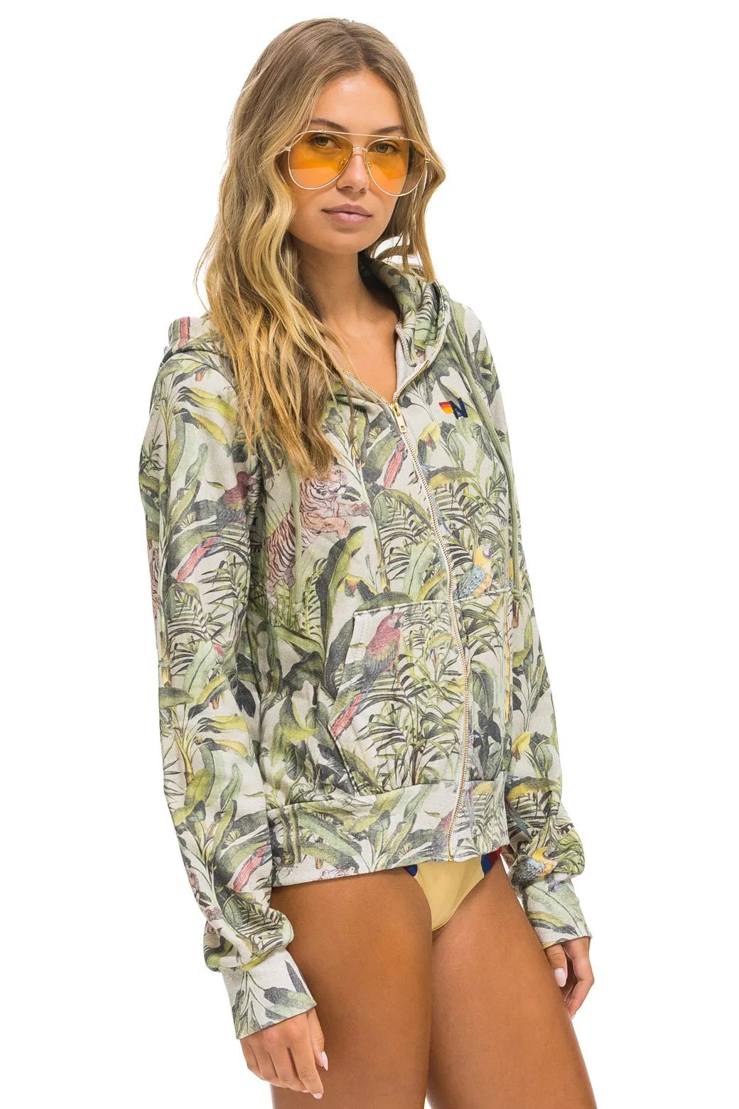 JUNGLE ZIP HOODIE - SAND sold by Aviator Nation product image thumbnail 5