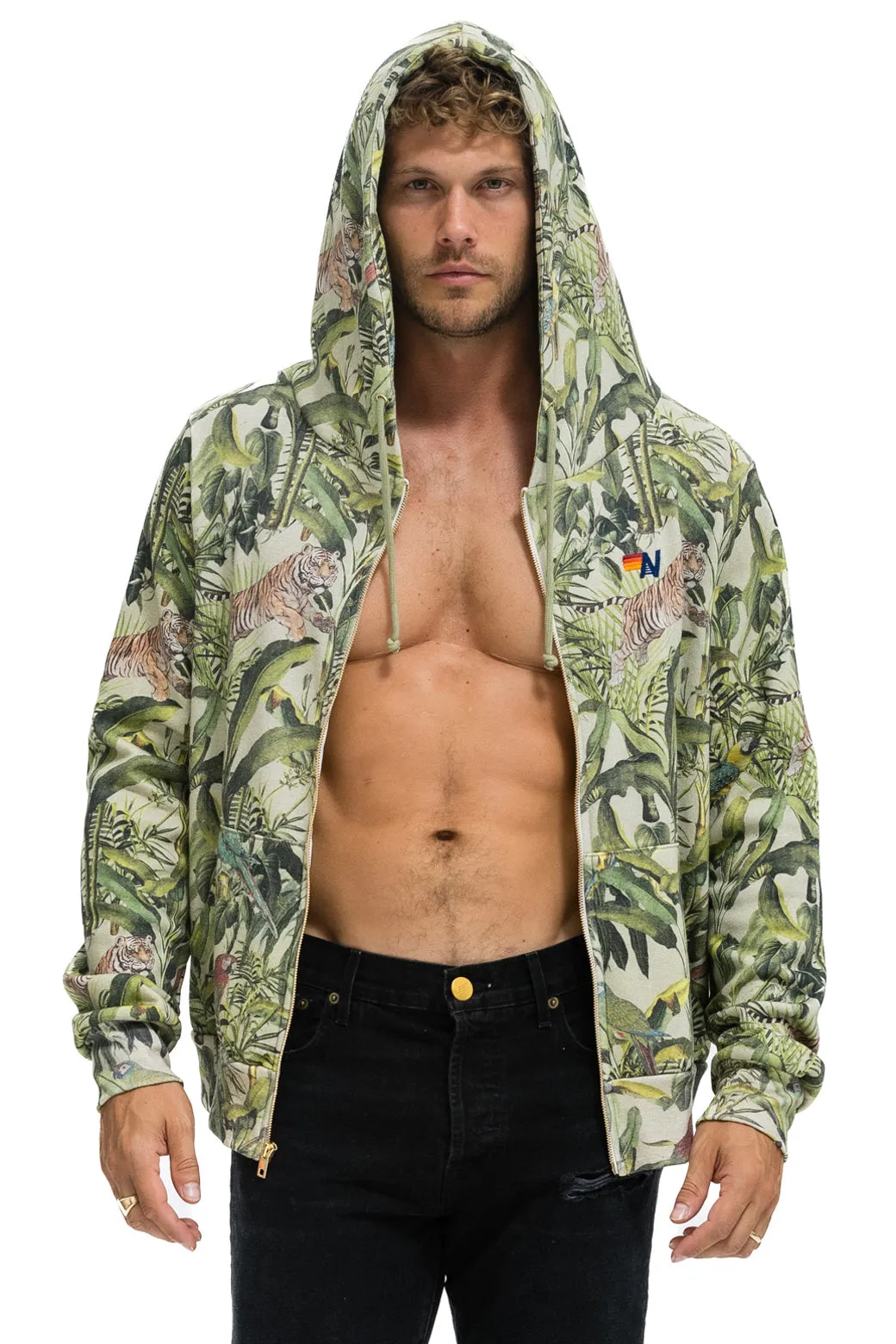 JUNGLE ZIP HOODIE - SAND sold by Aviator Nation product image thumbnail 2
