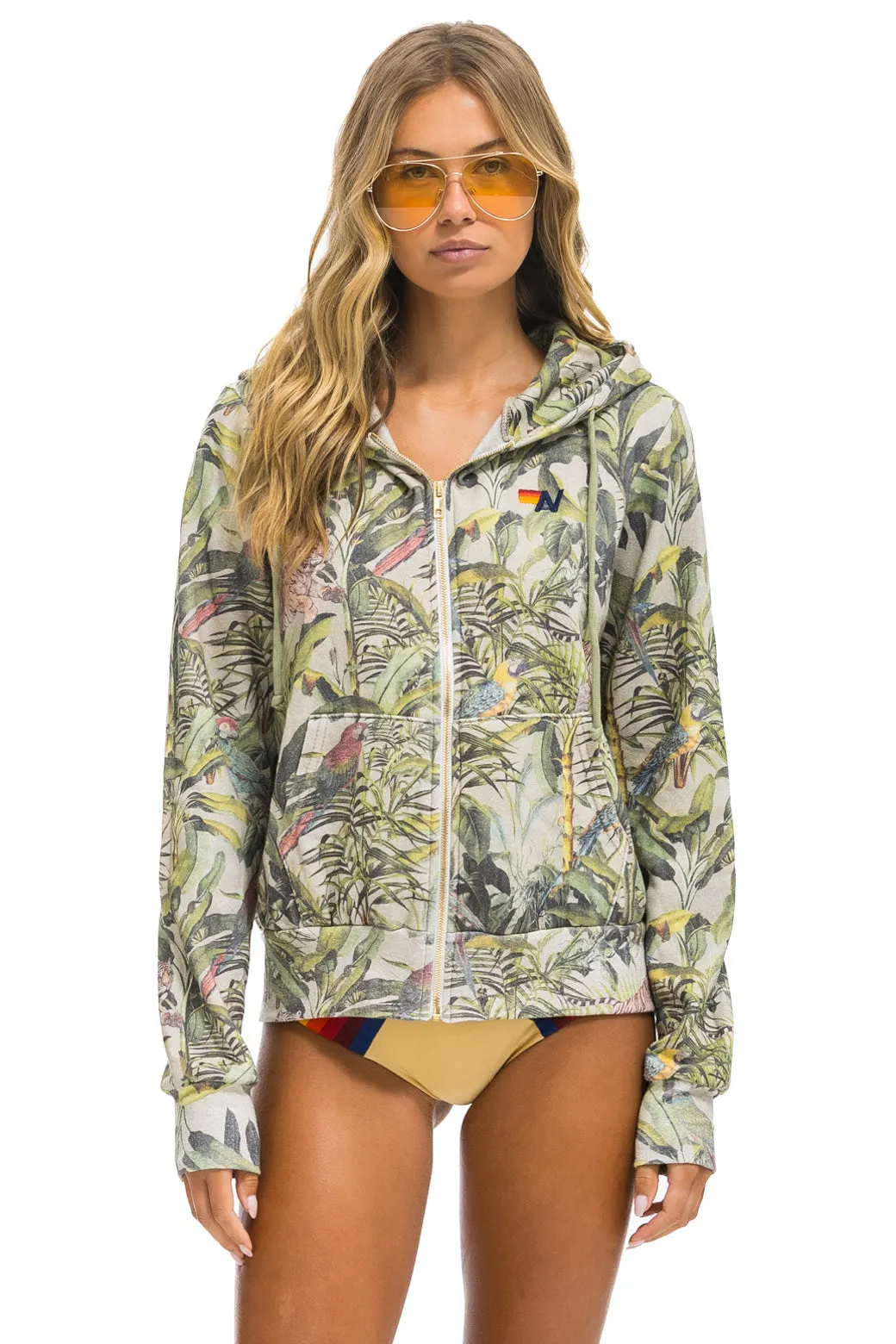 JUNGLE ZIP HOODIE - SAND sold by Aviator Nation product image thumbnail 3