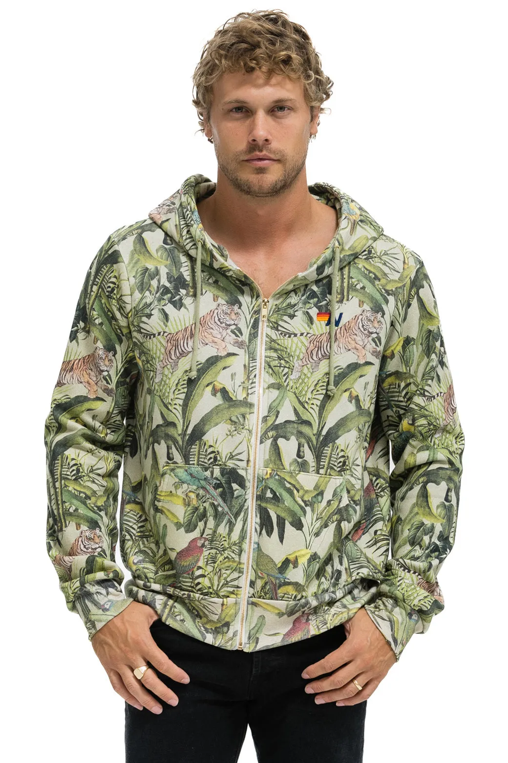 JUNGLE ZIP HOODIE - SAND sold by Aviator Nation product image thumbnail 4
