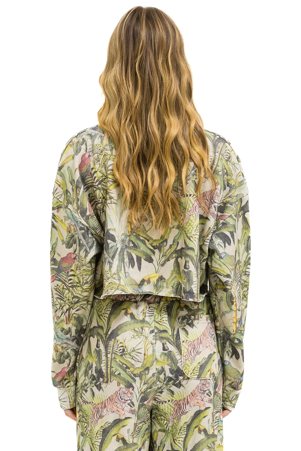 JUNGLE CROPPED CREW SWEATSHIRT RELAXED - SAND sold by Aviator Nation product image thumbnail 4