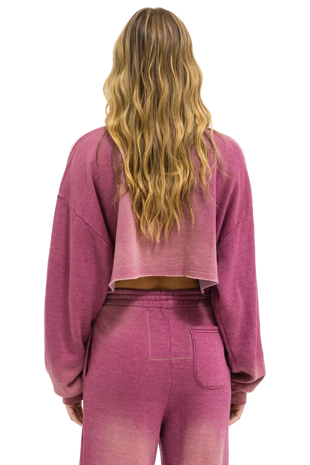 AN 3D CROPPED CREW SWEATSHIRT RELAXED - FADED BERRY sold by Aviator Nation product image thumbnail 4