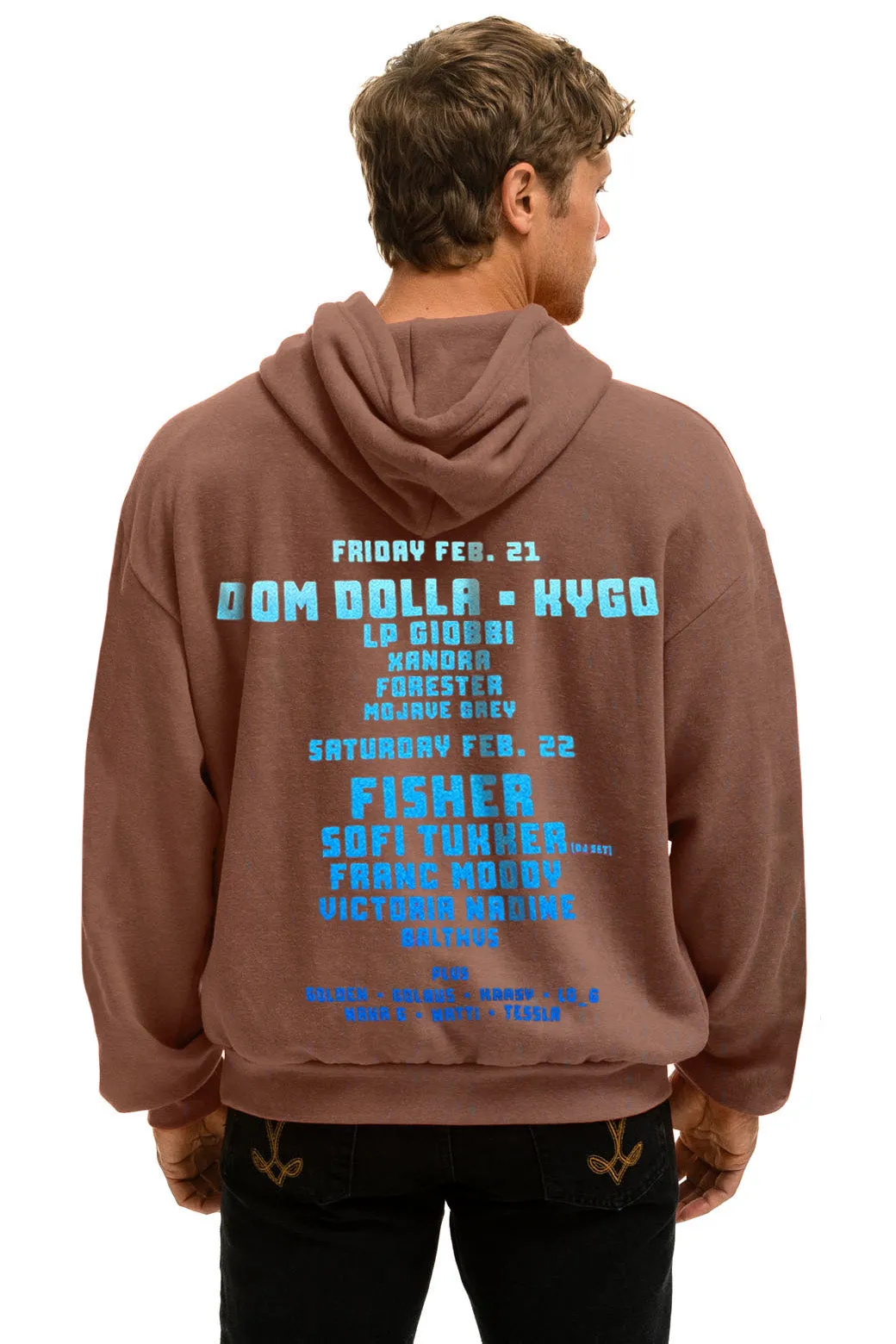 PALM TREE FESTIVAL ASPEN 2025 PULLOVER HOODIE RELAXED - BROWN sold by Aviator Nation product image thumbnail 4
