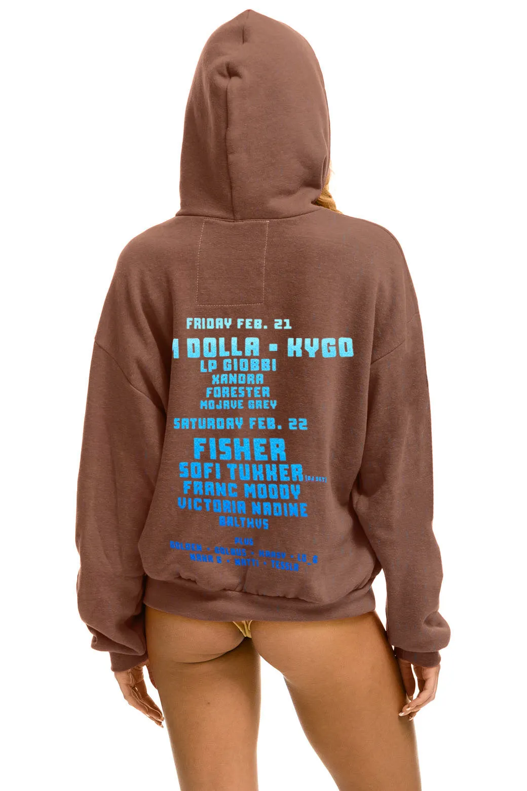 PALM TREE FESTIVAL ASPEN 2025 PULLOVER HOODIE RELAXED - BROWN sold by Aviator Nation product image thumbnail 3