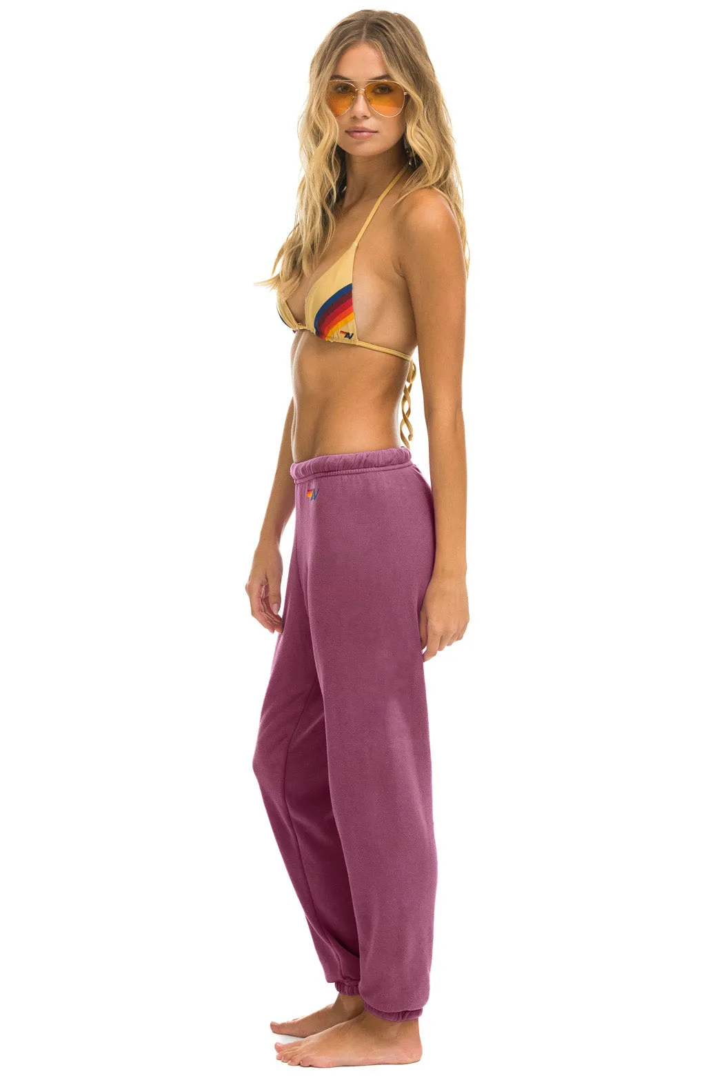 PALM TREE FESTIVAL ASPEN 2025 UNISEX SWEATPANTS - BERRY sold by Aviator Nation product image thumbnail 4