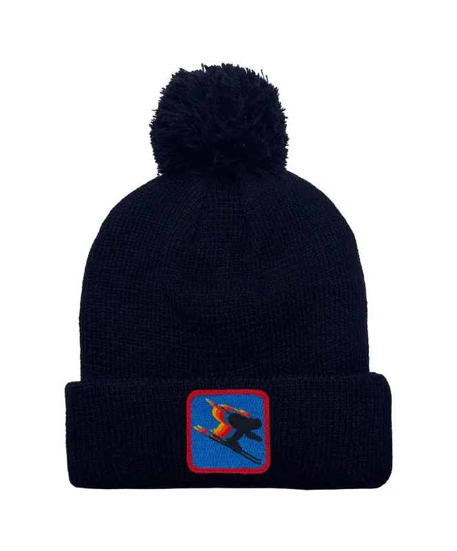 BIRDS OF PREY 2024 POM POM RIB BEANIE - NAVY sold by Aviator Nation