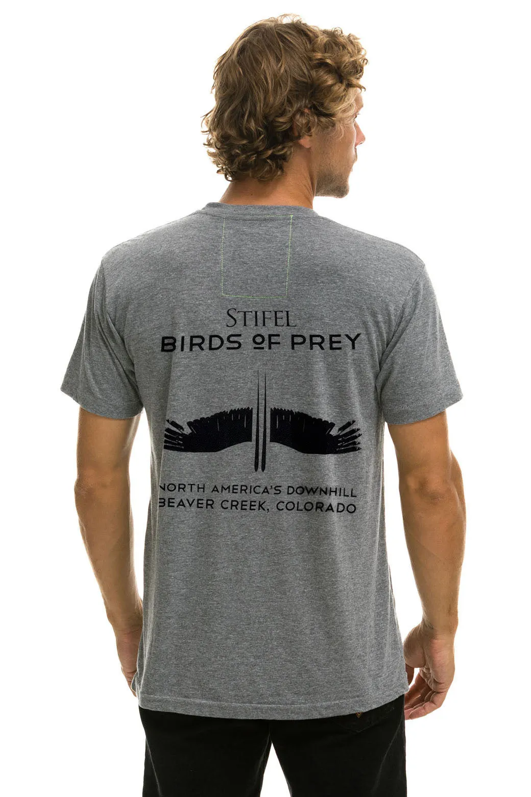 BIRDS OF PREY 2024 UNISEX CREW TEE SHIRT - HEATHER GREY sold by Aviator Nation product image thumbnail 3