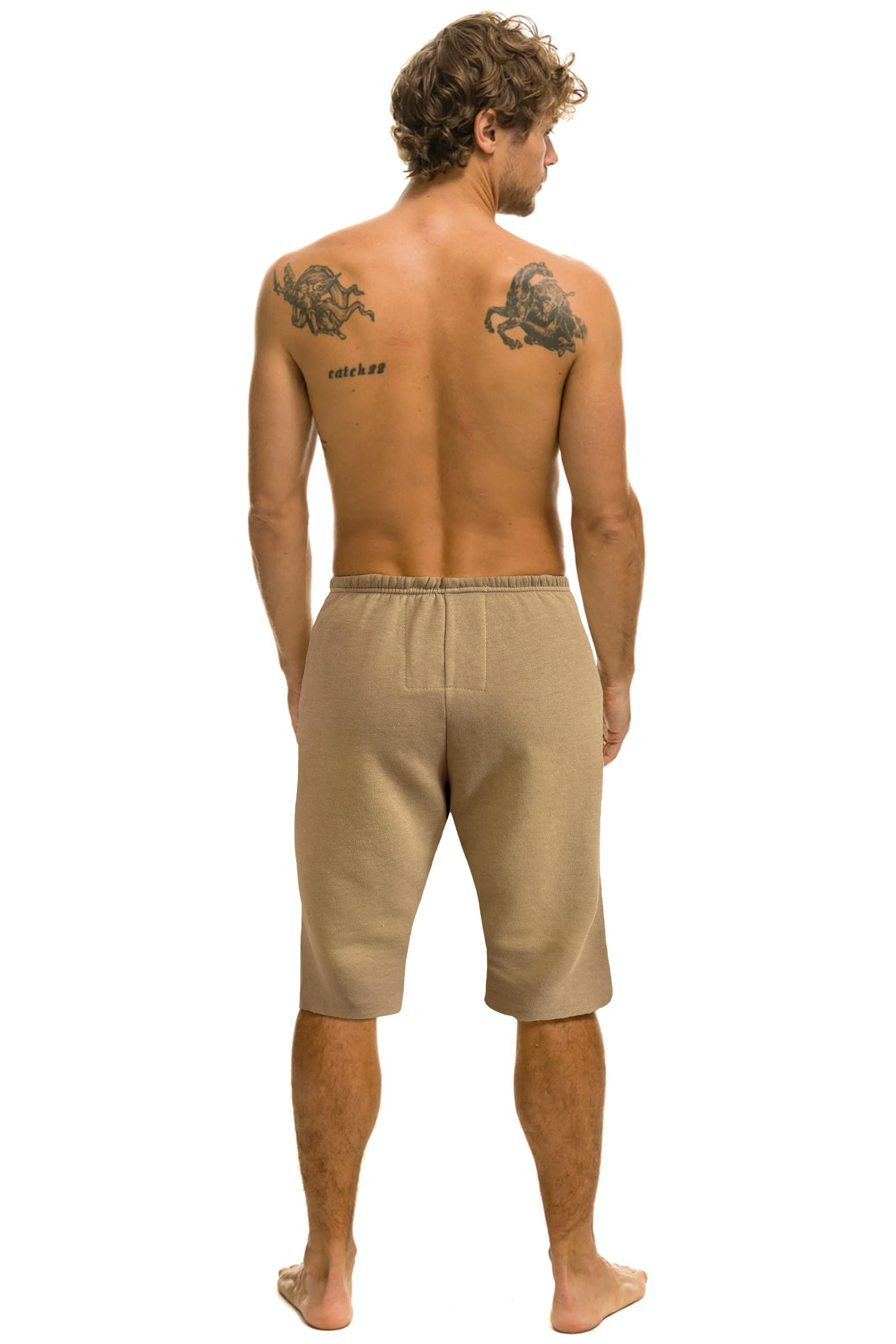 VINTAGE LOGO MENS SWEATSHORTS - FADED TAN sold by Aviator Nation product image thumbnail 2