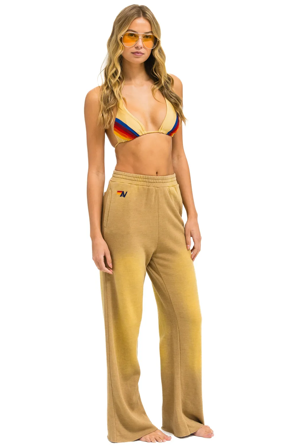 AN 3D WIDE LEG POCKET SWEATPANTS - FADED TAN sold by Aviator Nation product image thumbnail 4