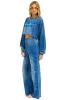 AN 3D WIDE LEG POCKET SWEATPANTS - FADED WATER sold by Aviator Nation