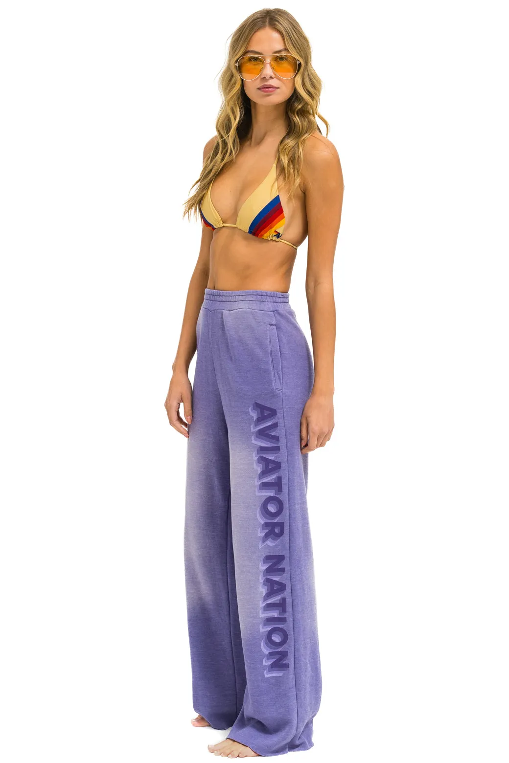 AN 3D WIDE LEG POCKET SWEATPANTS - FADED GRAPE sold by Aviator Nation
