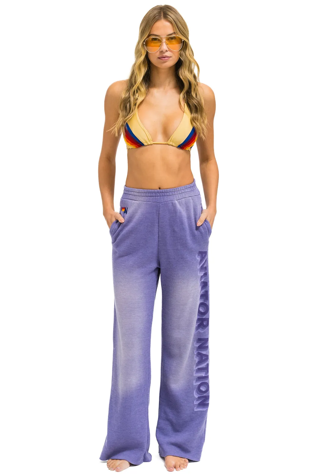 AN 3D WIDE LEG POCKET SWEATPANTS - FADED GRAPE sold by Aviator Nation product image thumbnail 4