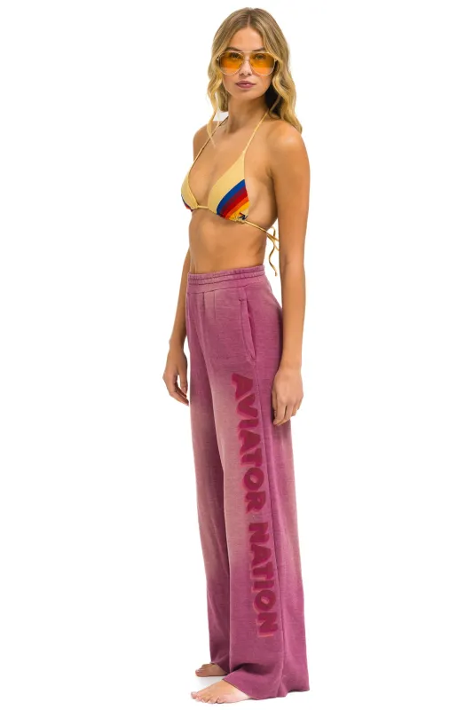 AN 3D WIDE LEG POCKET SWEATPANTS - FADED BERRY sold by Aviator Nation
