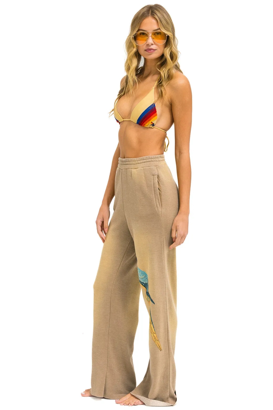 PARROT WIDE LEG POCKET SWEATPANTS - FADED TAN sold by Aviator Nation product image thumbnail 3