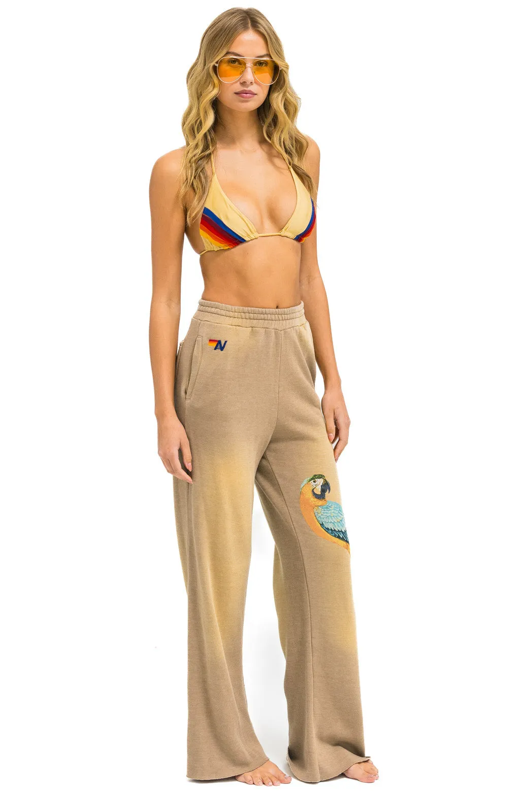 PARROT WIDE LEG POCKET SWEATPANTS - FADED TAN sold by Aviator Nation product image thumbnail 2